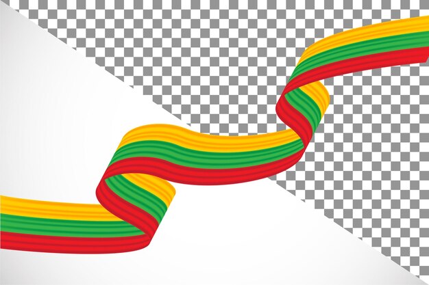 3d ribbon of the lithuania flag19