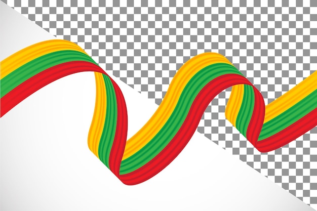 3d ribbon of the lithuania flag25