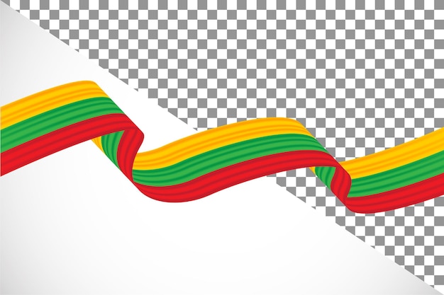 PSD 3d ribbon of the lithuania flag37