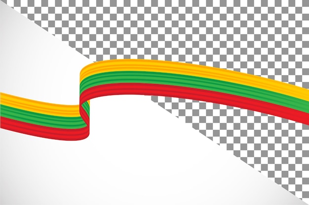 3d ribbon of the lithuania flag39
