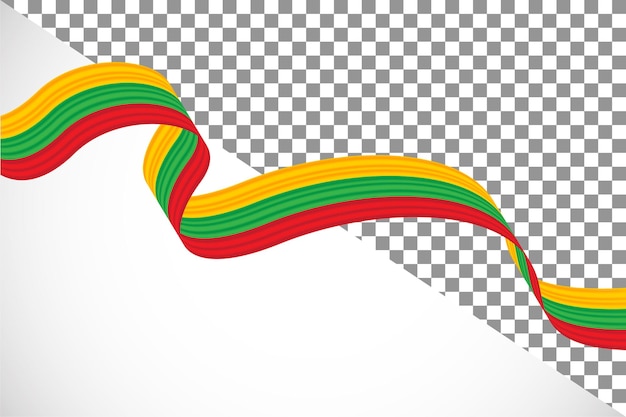 PSD 3d ribbon of the lithuania flag45