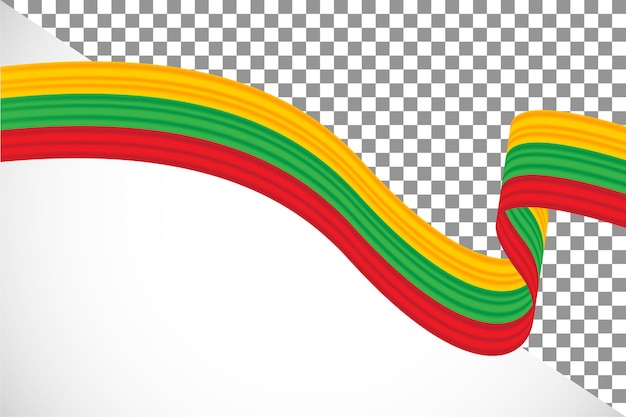 3d ribbon of the lithuania flag48