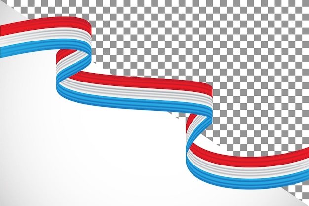 PSD 3d ribbon of the luxembourg flag-1