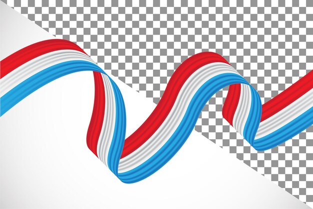 PSD 3d ribbon of the luxembourg flag25