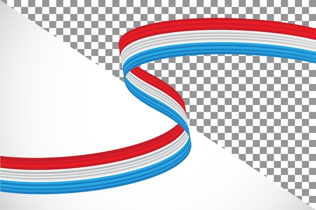 PSD 3d ribbon of the luxembourg flag41