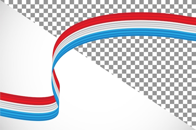 3d ribbon of the luxembourg flag42