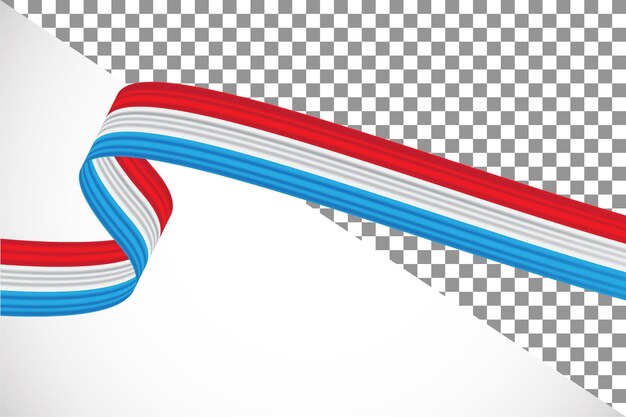 PSD 3d ribbon of the luxembourg flag47