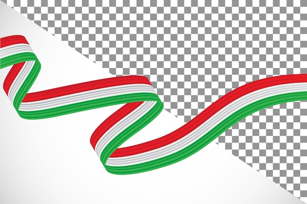 PSD ハンガリー国旗 10 の 3 d リボン