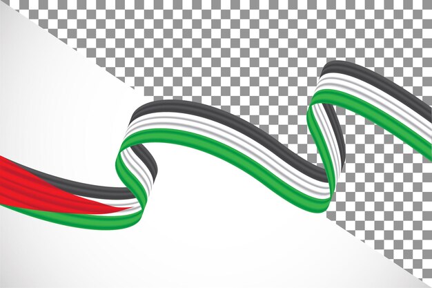 PSD nastro 3d della bandiera palestineseabc14