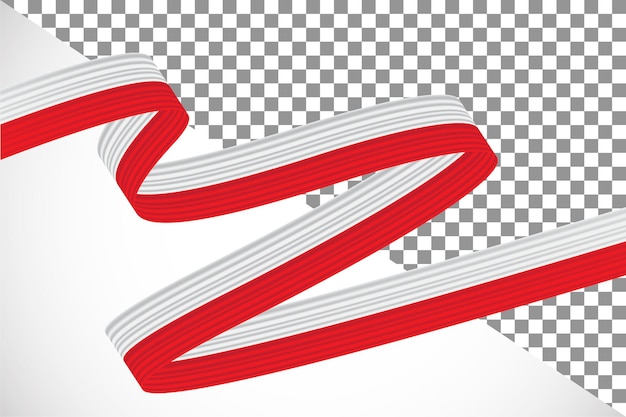 波兰国旗的3d丝带 15