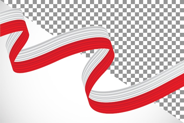 PSD 3d ribbon of the poland flag17