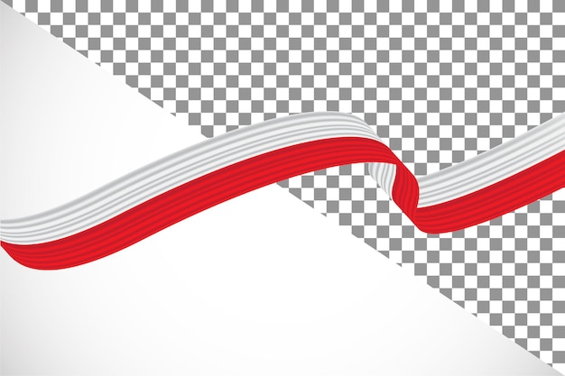 PSD 3d ribbon of the poland flag33