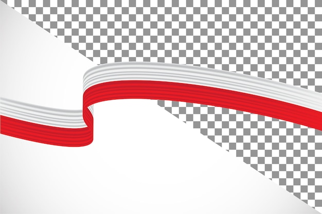 3d ribbon of the poland flag39