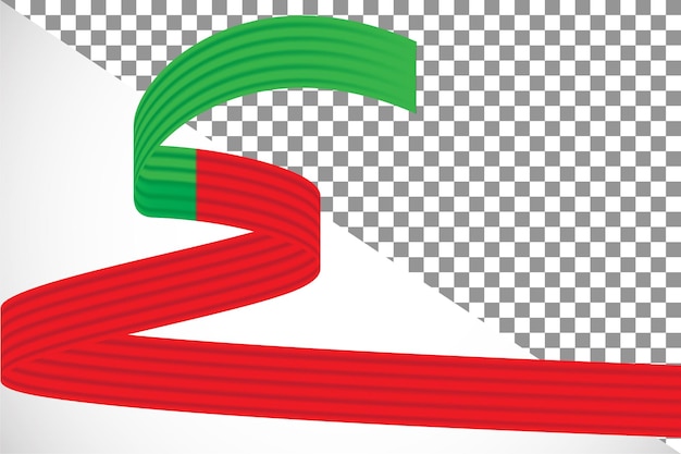 3d ribbon of the Potugal flag-4