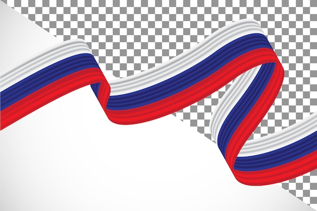 3d ribbon of the   russia  flag-16