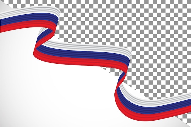 PSD 3d ribbon of the   russia  flag-1