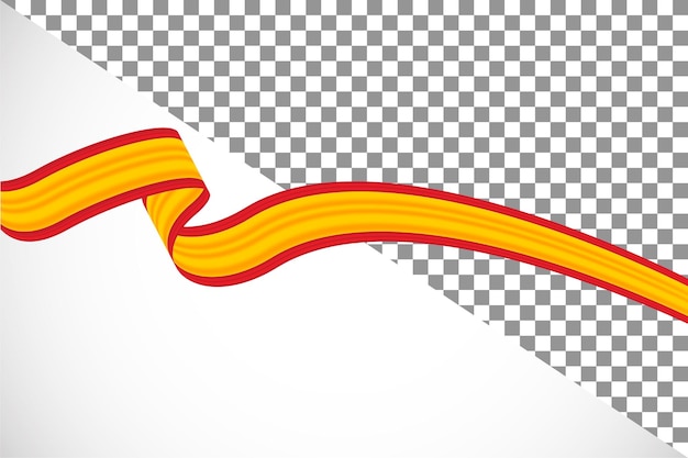 PSD 3d ribbon of the spain flag36