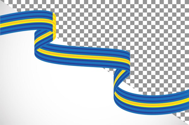 3d ribbon of the sweden flag-1