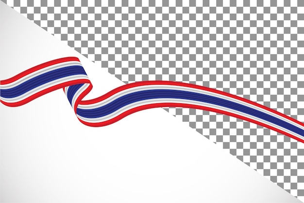 PSD 3d ribbon of the thailand flag36