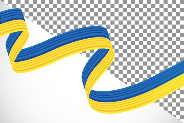 PSD 3d ribbon of the ukraine  flag-17