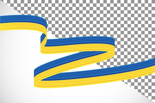 PSD 3d ribbon of the ukraine  flag-6