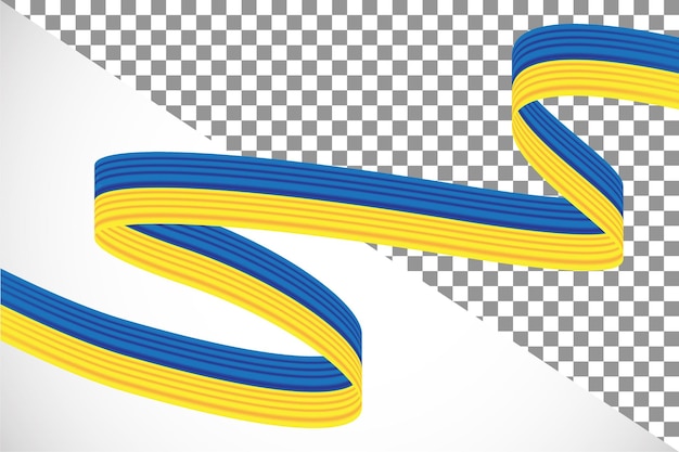 PSD 3d ribbon of the ukraine  flag-8