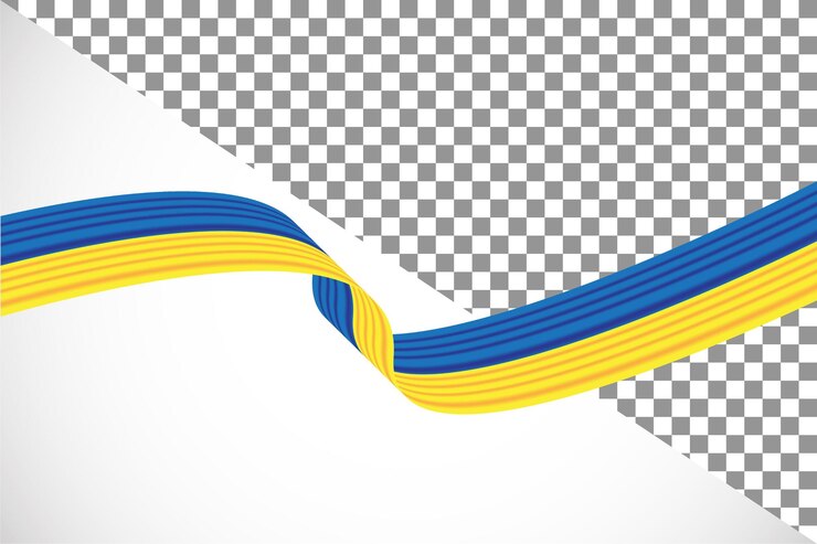 PSD 3d лента украинского флага31