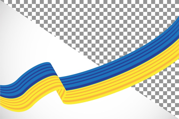 PSD 3d ribbon of the ukraine flag35