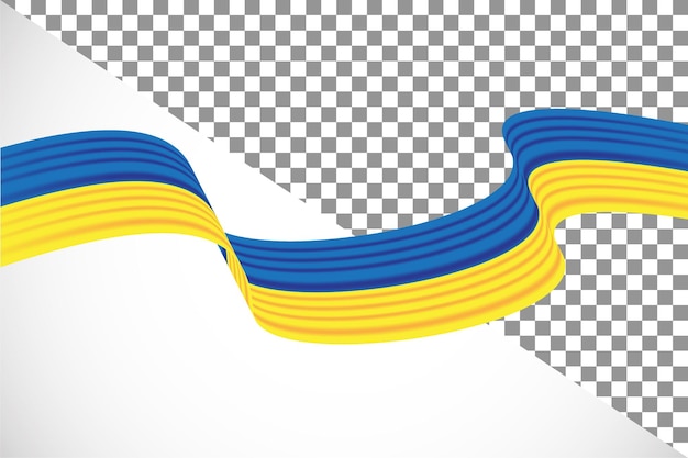 PSD 3d ribbon of the ukraine flag40