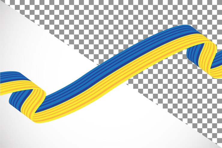 PSD 3д лента украинского флага43