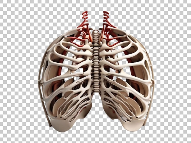 3d Ribcage Na Białym Tle