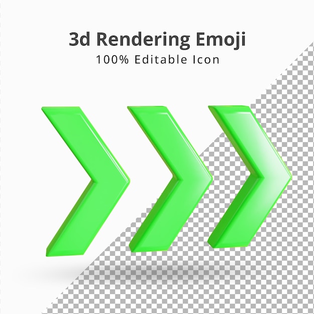 Icona del segno della freccia di direzione destra 3d