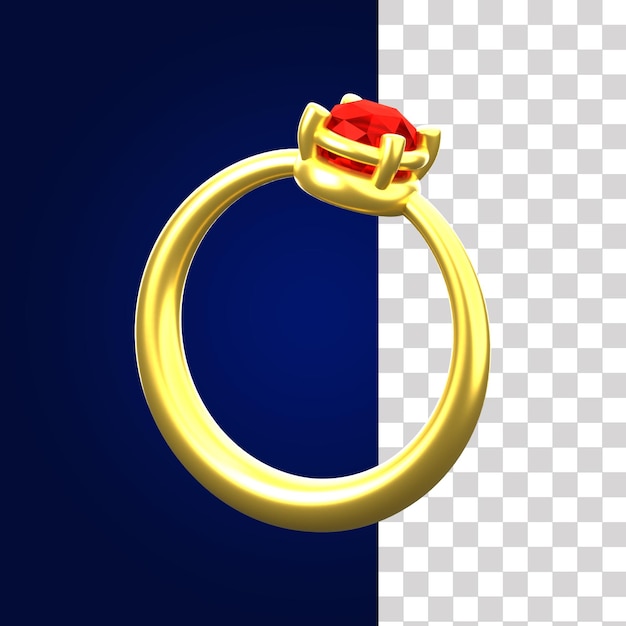 PSD illustrazione dell'anello 3d