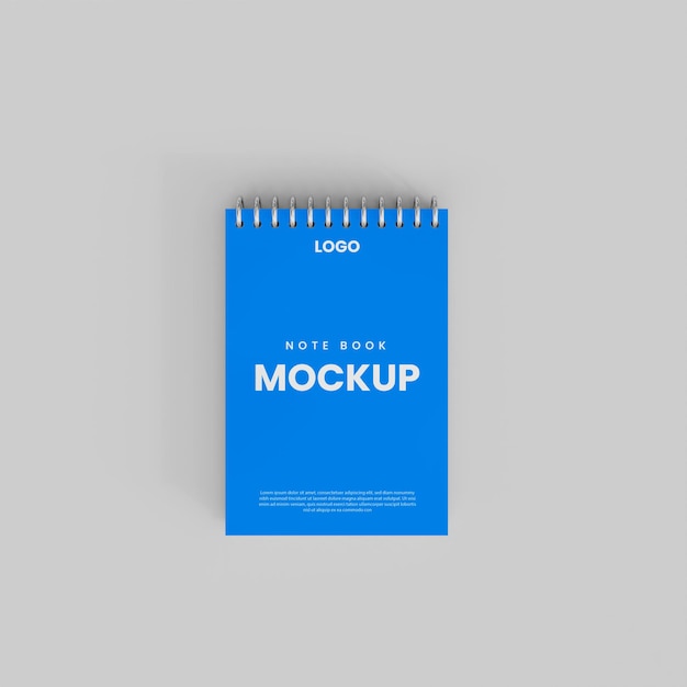 3D ringed notebook mockup