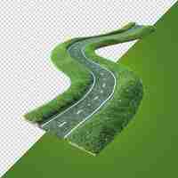 PSD 3d road isolated