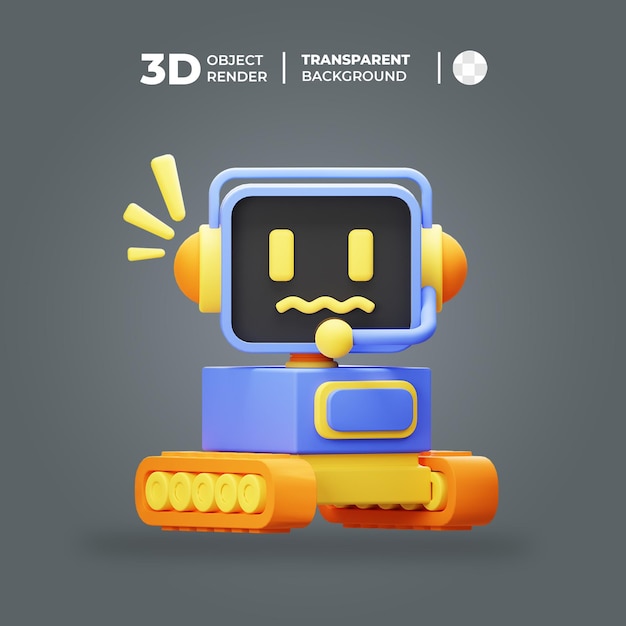 Sorpresa del call center del robot 3d