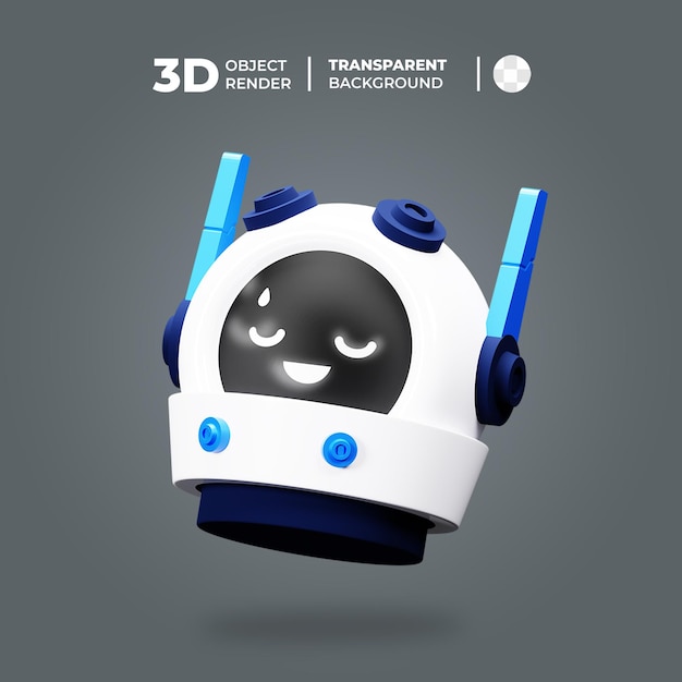 3d Robot Poczący Emoji