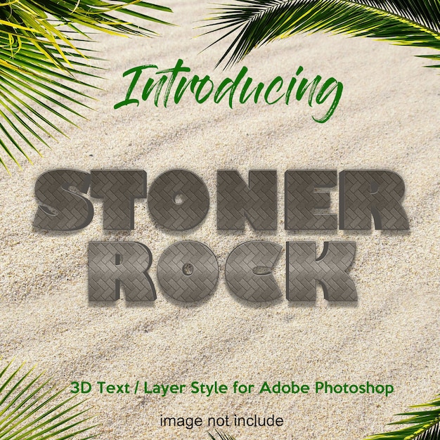 PSD 3d rock stone earth photoshop layer style text effects