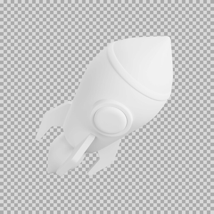 PSD 3d rocket dynamic clay icon