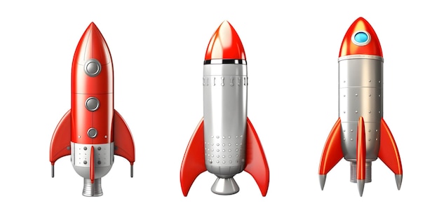 3d rocket icon