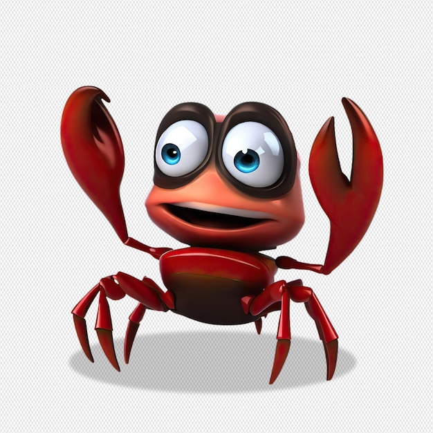 PSD 3d-rode krab