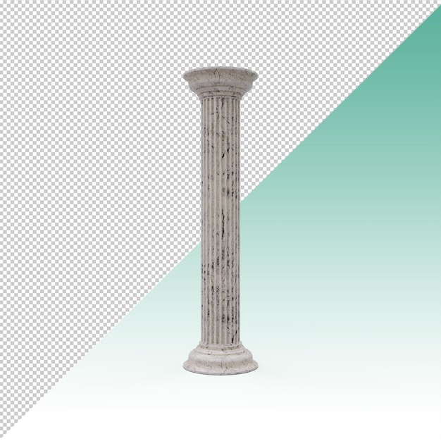 PSD pietra romana della colonna della colonna 3d isolata