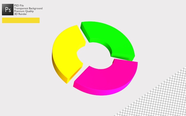 PSD 3d-rond diagramontwerp