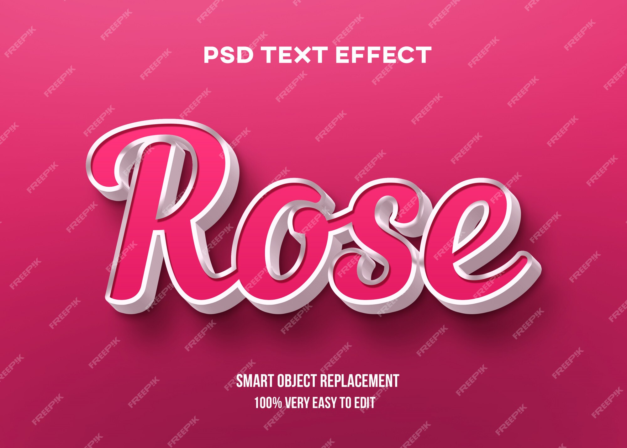 3D Glitch Rose editable text in 2023