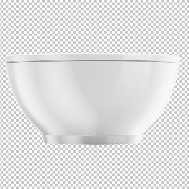 3d round bowl with transparent background