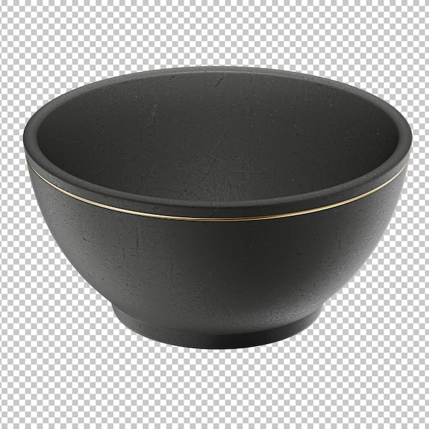 3d round bowl with transparent background