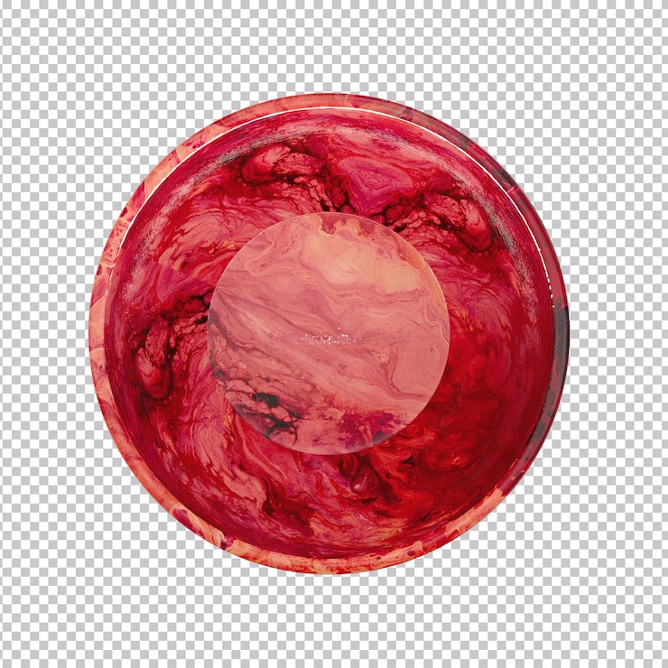 PSD 3d round bowl with transparent background