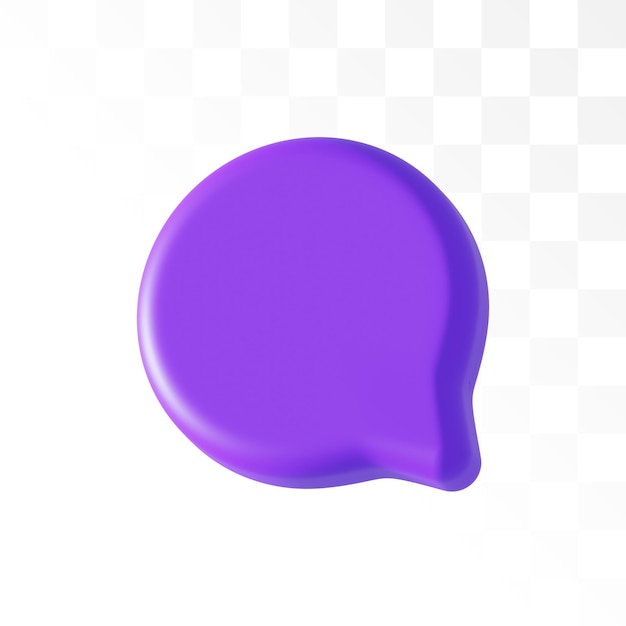 3d rounded comment icon