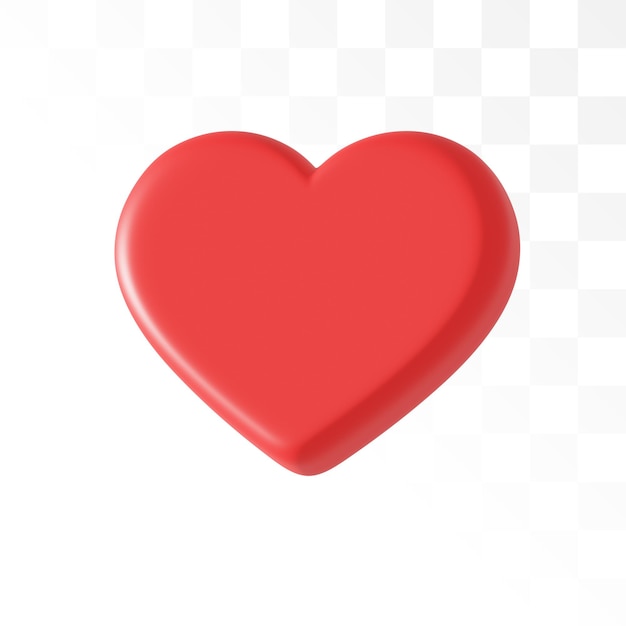 3D Rounded Love Icon