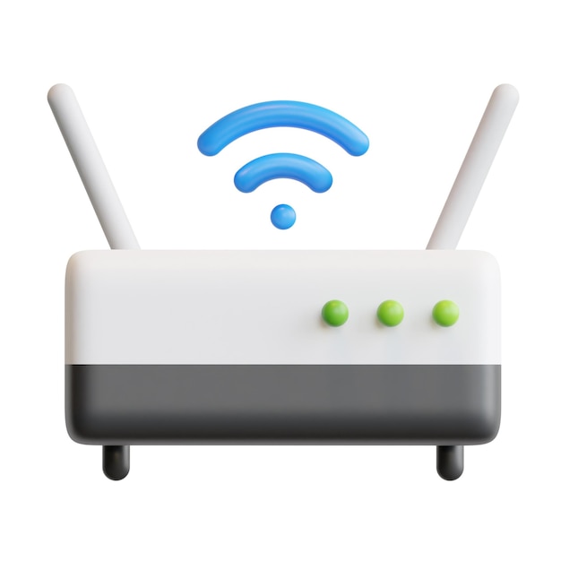 3d router Internet of things concept high quality render illustration icon